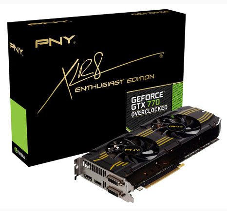 Карты PNY GeForce GTX 770 OC и GTX 780 OC оснащены видеовыходами DVI (два), HDMI и DisplayPort