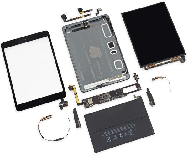 Планшет Apple iPad mini с дисплеем Retina Display получил два из десяти баллов за ремонтопригодность