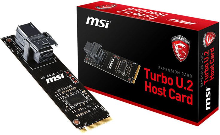 MSI планирует комплектовать картой MSI Turbo U.2 Host Card некоторые системные платы