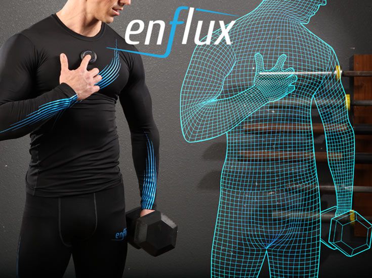 Датчики в Enflux Smart Clothing помогают правильно выполнять физические упражнения