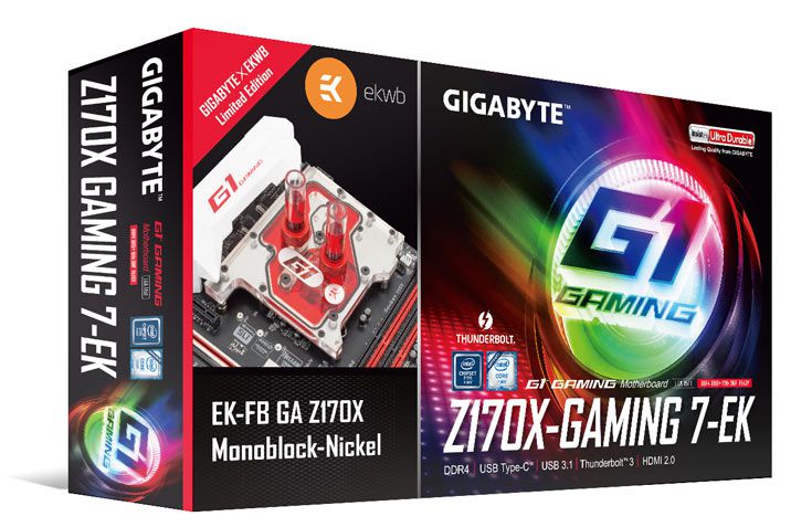Системные платы Gigabyte X99-Ultra Gaming и Z170X-Gaming 7 предложены в комплектах со специальными версиями водоблоков EK Water Blocks