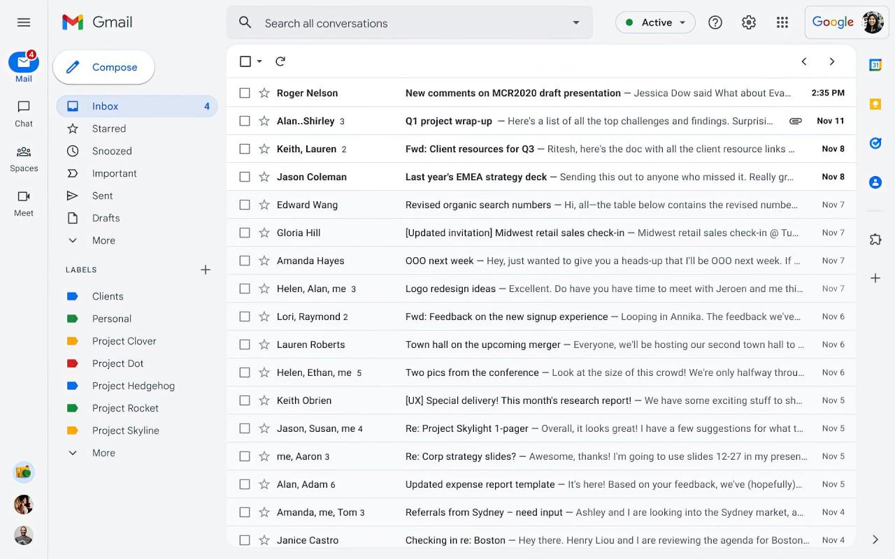 Почтовый сервис Gmail, наконец, изменит веб-интерфейс